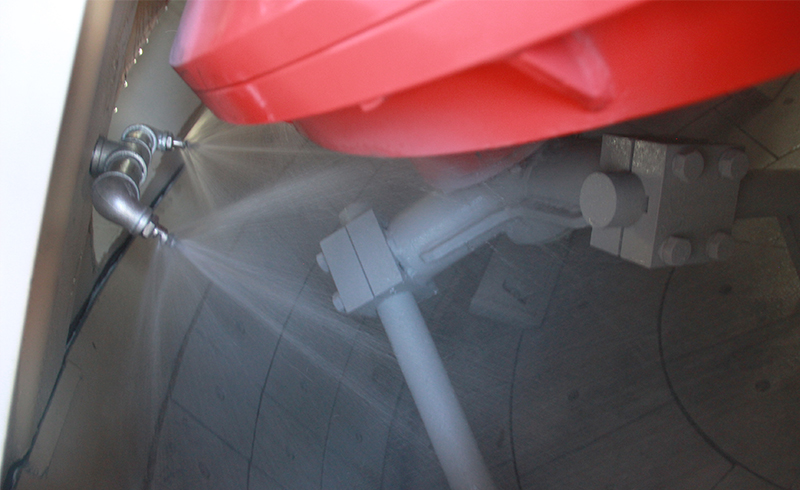 High pressure cleaning device of planetary concrete mixer